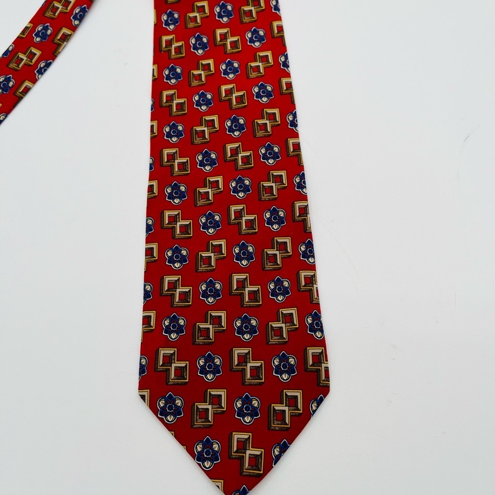 Valentino Cravatte Handmade Silk Necktie Vintage Tie From Italy